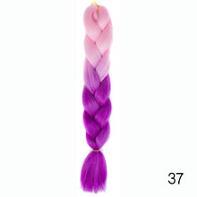 Load image into Gallery viewer, CHERIS HAIR Synthetic hair Braids Ombre Braiding Hair Extension Box Braid Hair Pink Purple Yellow Golden Colors Crochet braids