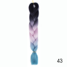 Load image into Gallery viewer, CHERIS HAIR Synthetic hair Braids Ombre Braiding Hair Extension Box Braid Hair Pink Purple Yellow Golden Colors Crochet braids