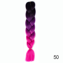 Load image into Gallery viewer, CHERIS HAIR Synthetic hair Braids Ombre Braiding Hair Extension Box Braid Hair Pink Purple Yellow Golden Colors Crochet braids