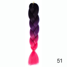 Load image into Gallery viewer, CHERIS HAIR Synthetic hair Braids Ombre Braiding Hair Extension Box Braid Hair Pink Purple Yellow Golden Colors Crochet braids