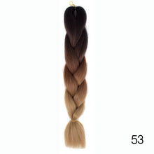 Load image into Gallery viewer, CHERIS HAIR Synthetic hair Braids Ombre Braiding Hair Extension Box Braid Hair Pink Purple Yellow Golden Colors Crochet braids
