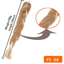 Load image into Gallery viewer, MUMUPI women 24inch Crochet Braids Box Braids 100g/pc Ombre Jumbo Braids Synthetic Braiding Hair Extensions headwear