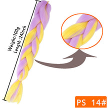 Load image into Gallery viewer, MUMUPI women 24inch Crochet Braids Box Braids 100g/pc Ombre Jumbo Braids Synthetic Braiding Hair Extensions headwear