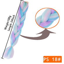 Load image into Gallery viewer, MUMUPI women 24inch Crochet Braids Box Braids 100g/pc Ombre Jumbo Braids Synthetic Braiding Hair Extensions headwear