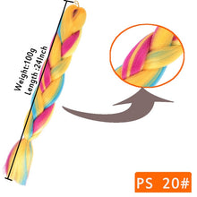 Load image into Gallery viewer, MUMUPI women 24inch Crochet Braids Box Braids 100g/pc Ombre Jumbo Braids Synthetic Braiding Hair Extensions headwear