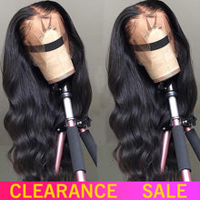 Load image into Gallery viewer, 180 200 Density Transparent HD Lace Front Human Hair Wigs 13X4 Invisible Remy Brazilian Body Wave Lace Frontal Wig For Women