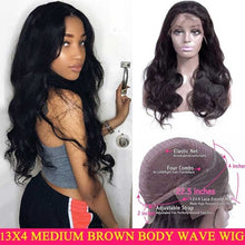 Load image into Gallery viewer, 180 200 Density Transparent HD Lace Front Human Hair Wigs 13X4 Invisible Remy Brazilian Body Wave Lace Frontal Wig For Women