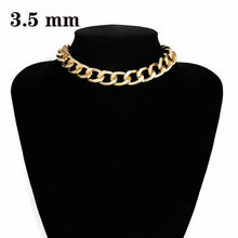 Load image into Gallery viewer, Ingemark Punk Miami Cuban Choker Necklace Collar Statement Hip Hop Big Chunky Aluminum Golden Thick Chain Necklace Women Jewelry