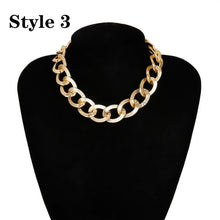 Load image into Gallery viewer, Ingemark Punk Miami Cuban Choker Necklace Collar Statement Hip Hop Big Chunky Aluminum Golden Thick Chain Necklace Women Jewelry