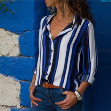 Load image into Gallery viewer, Women Blouses 2020 Fashion Long Sleeve Turn Down Collar Office Shirt Leisure Blouse Shirt Casual Tops Plus Size Blusas Femininas