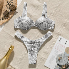 Load image into Gallery viewer, Snake print bikini Push up swimsuit female bathing suit String thong Brazilian bikini 2020 High cut swimwear women Sexy biquini