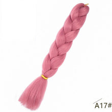 Load image into Gallery viewer, Spring sunshine 24inch Jumbo Braids Long Strands Ombre Crochet Braid Synthetic Braiding Hair Extensions for Woman Blonde Pink