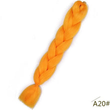 Load image into Gallery viewer, Spring sunshine 24inch Jumbo Braids Long Strands Ombre Crochet Braid Synthetic Braiding Hair Extensions for Woman Blonde Pink