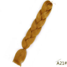 Load image into Gallery viewer, Spring sunshine 24inch Jumbo Braids Long Strands Ombre Crochet Braid Synthetic Braiding Hair Extensions for Woman Blonde Pink