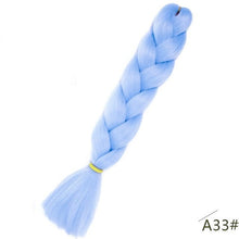 Load image into Gallery viewer, Spring sunshine 24inch Jumbo Braids Long Strands Ombre Crochet Braid Synthetic Braiding Hair Extensions for Woman Blonde Pink