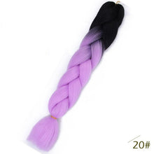 Load image into Gallery viewer, Spring sunshine 24inch Jumbo Braids Long Strands Ombre Crochet Braid Synthetic Braiding Hair Extensions for Woman Blonde Pink