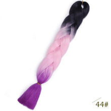 Load image into Gallery viewer, Spring sunshine 24inch Jumbo Braids Long Strands Ombre Crochet Braid Synthetic Braiding Hair Extensions for Woman Blonde Pink