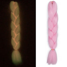 Load image into Gallery viewer, ELEGANT MUSES 24inch Pink Synthetic Crochet Hair Jumbo Braid Hair Yaki Soft Hair Ombre Crochet Braiding Hair Extension For Braid