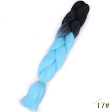 Load image into Gallery viewer, ELEGANT MUSES 24inch Pink Synthetic Crochet Hair Jumbo Braid Hair Yaki Soft Hair Ombre Crochet Braiding Hair Extension For Braid
