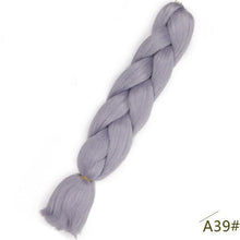 Load image into Gallery viewer, ELEGANT MUSES 24inch Pink Synthetic Crochet Hair Jumbo Braid Hair Yaki Soft Hair Ombre Crochet Braiding Hair Extension For Braid