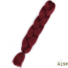 Load image into Gallery viewer, ELEGANT MUSES 24inch Pink Synthetic Crochet Hair Jumbo Braid Hair Yaki Soft Hair Ombre Crochet Braiding Hair Extension For Braid