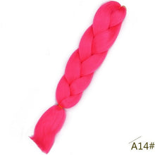 Load image into Gallery viewer, ELEGANT MUSES 24inch Pink Synthetic Crochet Hair Jumbo Braid Hair Yaki Soft Hair Ombre Crochet Braiding Hair Extension For Braid