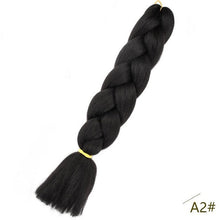 Load image into Gallery viewer, ELEGANT MUSES 24inch Pink Synthetic Crochet Hair Jumbo Braid Hair Yaki Soft Hair Ombre Crochet Braiding Hair Extension For Braid