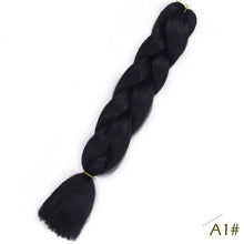 Load image into Gallery viewer, ELEGANT MUSES 24inch Pink Synthetic Crochet Hair Jumbo Braid Hair Yaki Soft Hair Ombre Crochet Braiding Hair Extension For Braid