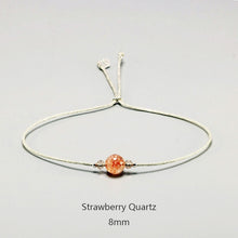 Load image into Gallery viewer, Handmade Moonstone Bracelet Thin Rope With Natural Crystal 925 Sterling Silver Beads Personalized Bracelets For Women