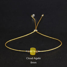 Load image into Gallery viewer, Handmade Moonstone Bracelet Thin Rope With Natural Crystal 925 Sterling Silver Beads Personalized Bracelets For Women
