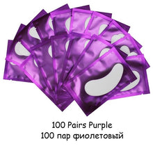 Load image into Gallery viewer, 20/50/100 pairs Eyelash Extension Paper Patch Grafted Eye Stickers Eyelash Under Eye Pads Lint Free Hydrating Eye Paper Patches