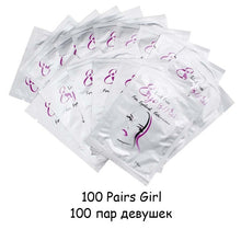 Load image into Gallery viewer, 20/50/100 pairs Eyelash Extension Paper Patch Grafted Eye Stickers Eyelash Under Eye Pads Lint Free Hydrating Eye Paper Patches