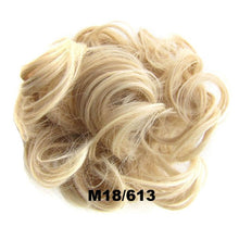Load image into Gallery viewer, Delice Women's Curly Chignon With Elastic Rubber Band Synthetic Scrunchie Wrap Hair Messy Bun Hairpieces