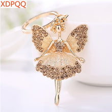 Load image into Gallery viewer, Creative Keychain Alloy Rhinestone Female Angel Keychain Handbag Pendant Car Keychain Woman Jewelry Man Jewelry Belt Buckle