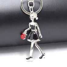 Load image into Gallery viewer, Creative Keychain Alloy Rhinestone Female Angel Keychain Handbag Pendant Car Keychain Woman Jewelry Man Jewelry Belt Buckle