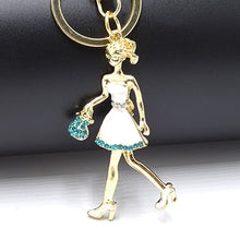 Load image into Gallery viewer, Creative Keychain Alloy Rhinestone Female Angel Keychain Handbag Pendant Car Keychain Woman Jewelry Man Jewelry Belt Buckle