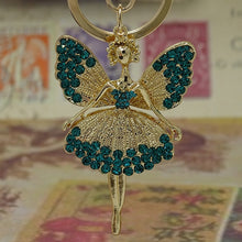 Load image into Gallery viewer, Creative Keychain Alloy Rhinestone Female Angel Keychain Handbag Pendant Car Keychain Woman Jewelry Man Jewelry Belt Buckle