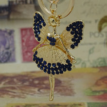 Load image into Gallery viewer, Creative Keychain Alloy Rhinestone Female Angel Keychain Handbag Pendant Car Keychain Woman Jewelry Man Jewelry Belt Buckle