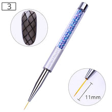Load image into Gallery viewer, NICOLE DIARY UV Gel Brush Liner Painting Pen Acrylic Drawing Brush for Nails Gradient Rhinestone Handle Manicure Nail Art Tool