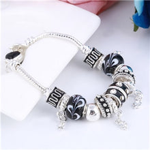 Load image into Gallery viewer, ZOSHI Pink Crystal Charm Silver Bracelets & Bangles for Women With Aliexpress Murano Beads Silver Bracelet Femme Jewelry