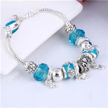 Load image into Gallery viewer, ZOSHI Pink Crystal Charm Silver Bracelets & Bangles for Women With Aliexpress Murano Beads Silver Bracelet Femme Jewelry
