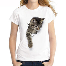 Load image into Gallery viewer, Charmed 3D cat Print Casual Harajuku Women T-Shirt Summer Short sleeve Casual Round neck Cheap Clothes China Top Mode Femme qy*