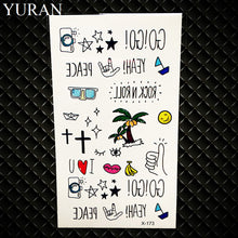Load image into Gallery viewer, Hot Small Sexy Lips Leaf Black Cartoon Temporary Tattoo Cute Star Tattoo Sticker Love Women Body Finger Art Waterproof Tatoo Kid