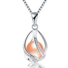 Load image into Gallery viewer, Cauuev genuine 100% Natural freshwater Pearl Jewelry Hot Selling 925 Sterling Silver Pendant Necklace gift For Women Female Jew