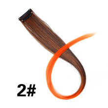 Load image into Gallery viewer, Leeons Clip-In One Piece For Ombre Hair Extensions Pure Color Straight Long Synthetic Hair Fake Hair Pieces Clip In 2 Tone Hair