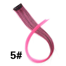 Load image into Gallery viewer, Leeons Clip-In One Piece For Ombre Hair Extensions Pure Color Straight Long Synthetic Hair Fake Hair Pieces Clip In 2 Tone Hair