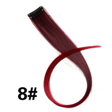 Load image into Gallery viewer, Leeons Clip-In One Piece For Ombre Hair Extensions Pure Color Straight Long Synthetic Hair Fake Hair Pieces Clip In 2 Tone Hair
