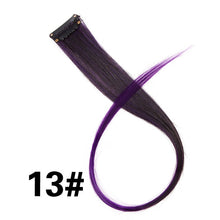 Load image into Gallery viewer, Leeons Clip-In One Piece For Ombre Hair Extensions Pure Color Straight Long Synthetic Hair Fake Hair Pieces Clip In 2 Tone Hair
