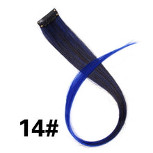Load image into Gallery viewer, Leeons Clip-In One Piece For Ombre Hair Extensions Pure Color Straight Long Synthetic Hair Fake Hair Pieces Clip In 2 Tone Hair
