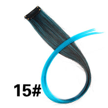 Load image into Gallery viewer, Leeons Clip-In One Piece For Ombre Hair Extensions Pure Color Straight Long Synthetic Hair Fake Hair Pieces Clip In 2 Tone Hair